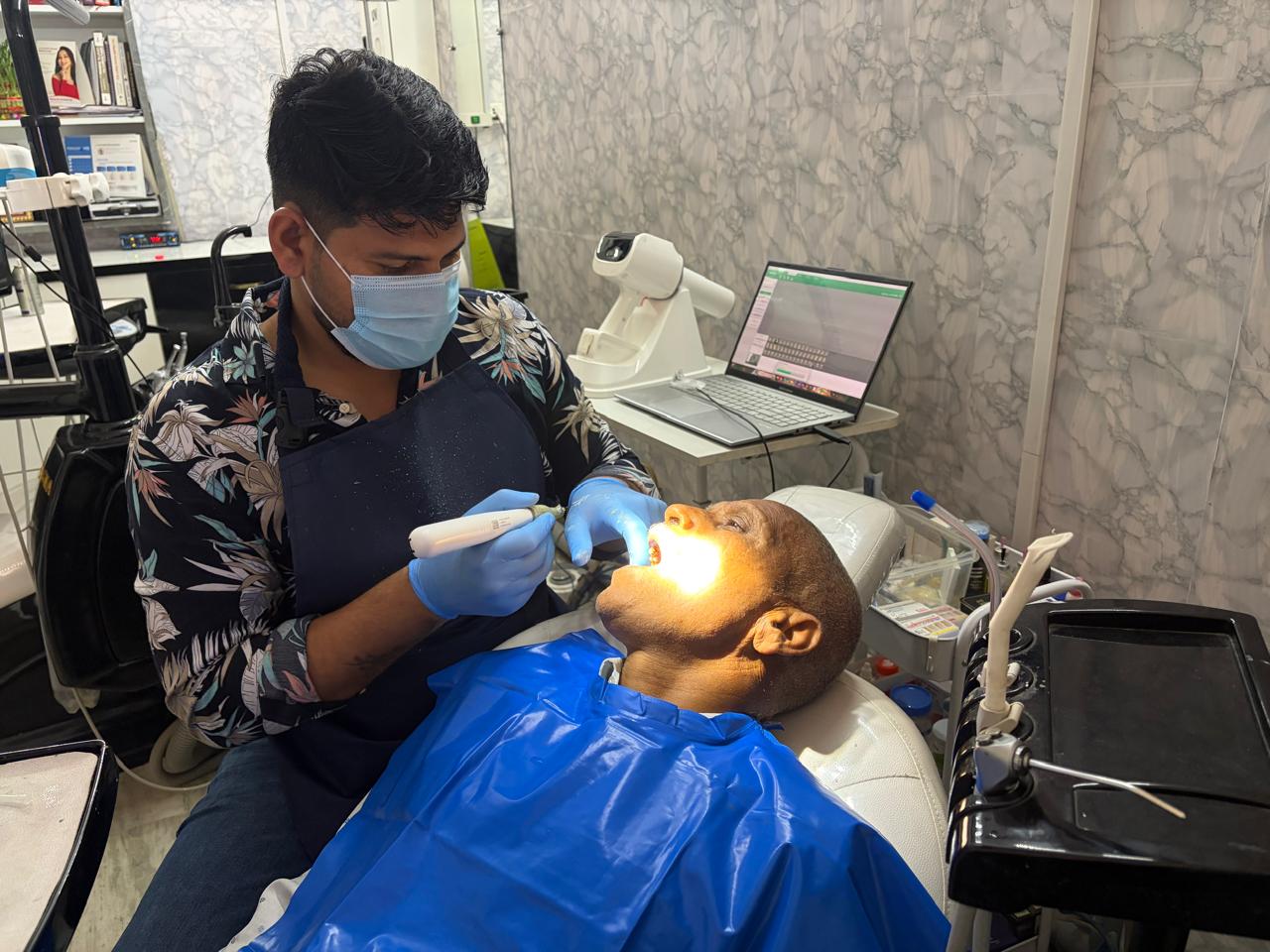 Reception area at Dr. Abhishek Dental & Oral Cancer Centre Kanpur