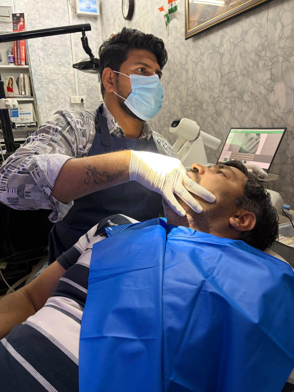 Dental procedure at Dr. Abhishek Dental & Oral Cancer Centre Kanpur